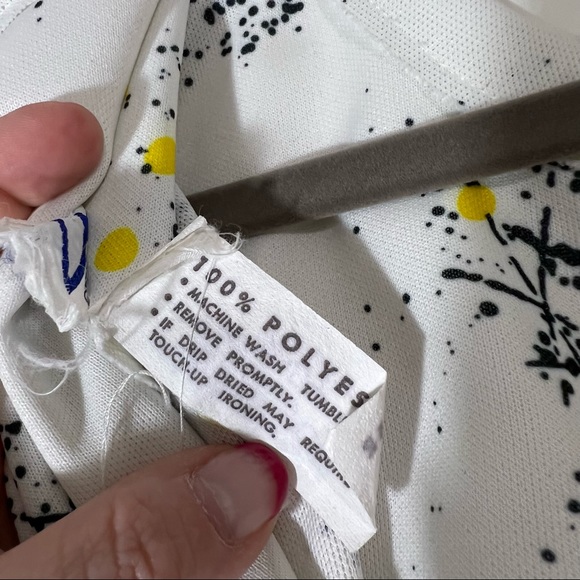 Vintage 60s 70s abstract floral shift dress. Size 16 - Picture 7 of 10